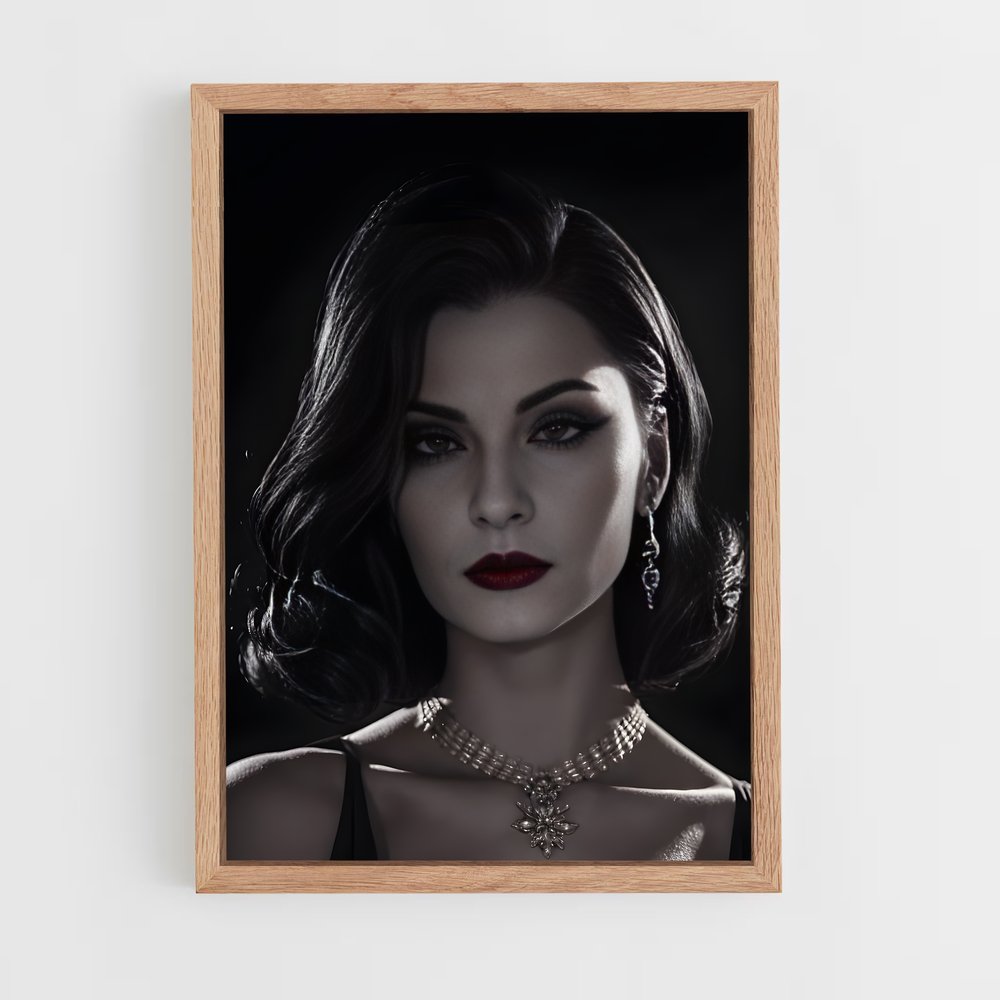 Poster Lady Sombre – affiche Resident Evil (vue 4)